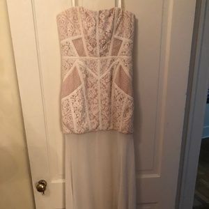 BCBG White Lace Gown